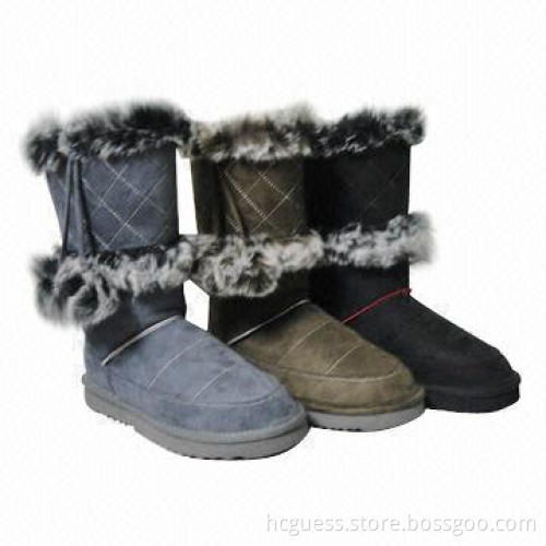 Fashion snow boot with sheepskin material
